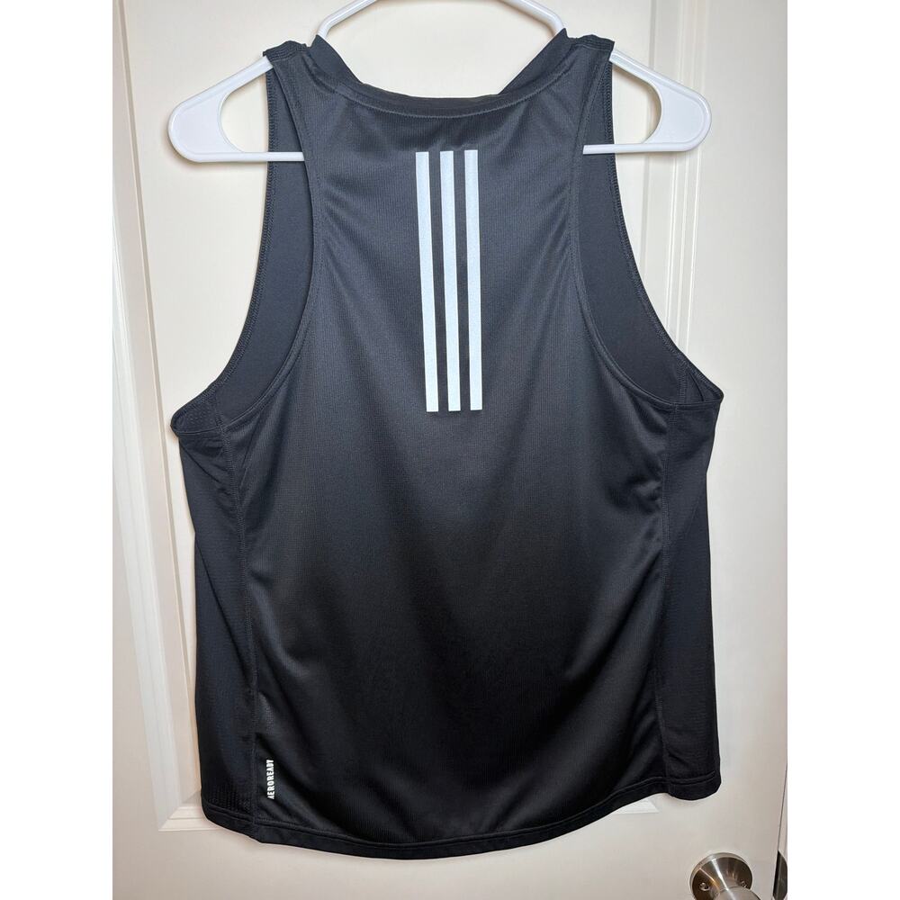 Adidas Women's Own The Run AEROREADY Black Mesh Tank Top Size M